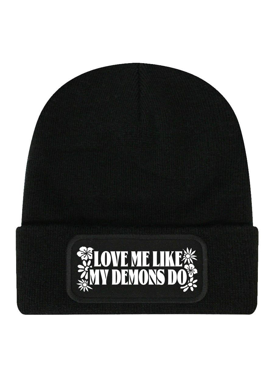 Love Me Like My Demons Do Black Beanie