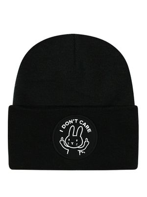 I Don't Care Black Beanie