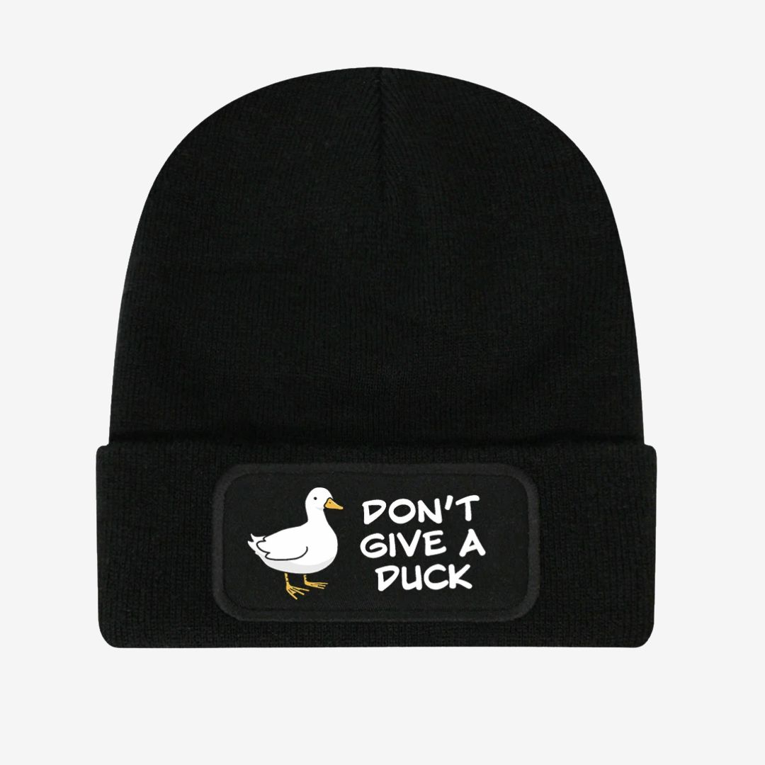Don't Give A Duck Black Beanie
