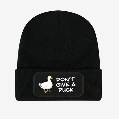 Don't Give A Duck Black Beanie