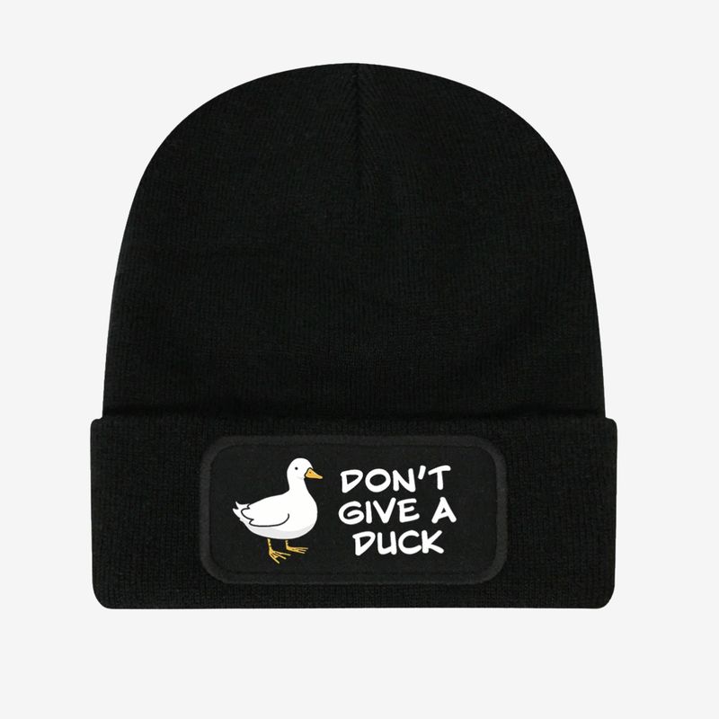 Don't Give A Duck Black Beanie
