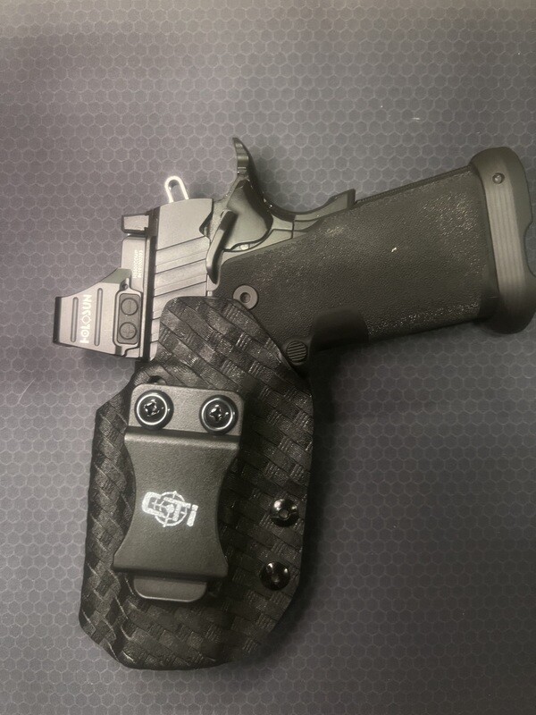 SAS II Tac 4.25in (Old model without full light rail/has short rail) Double Kydex Holster