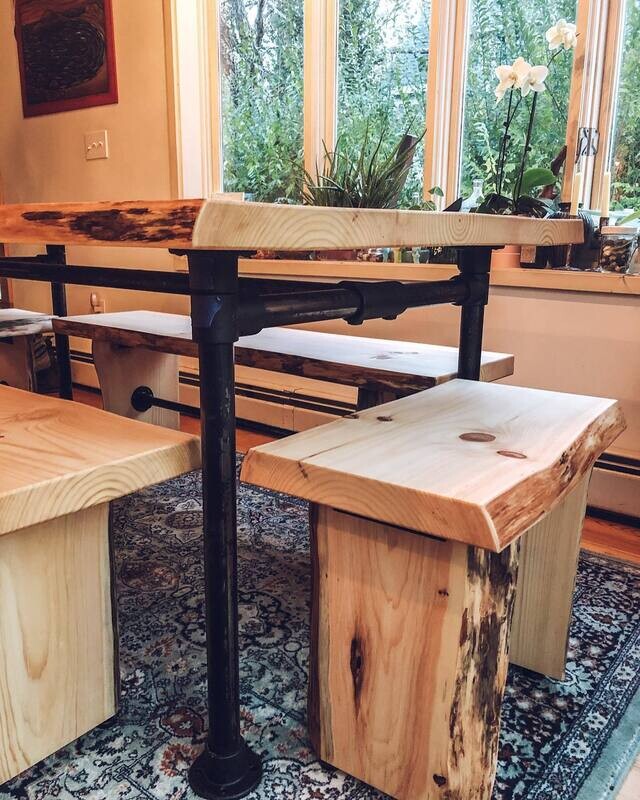 Live-Edge Table + Bench Set