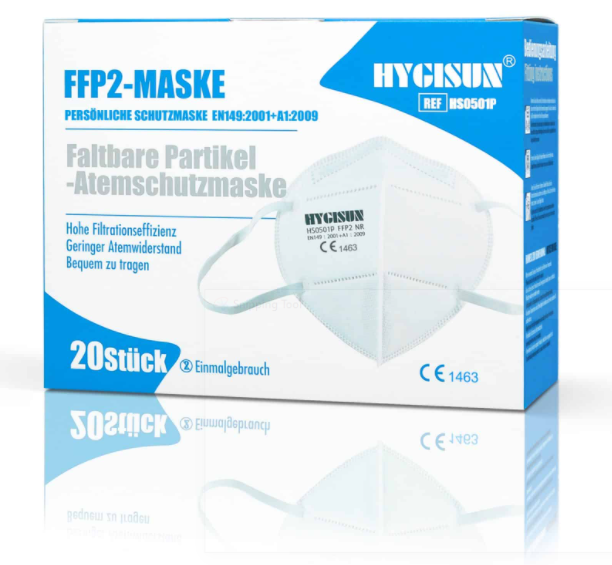 Hygisun FFP2-Maske - 1 VE (1.000 Masken) Hygisun FFP2-Maske - 1 VE (1.000 Masken)