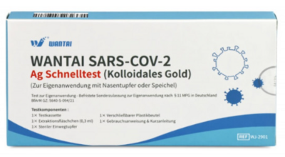 WANTAI SARS-COV-2 Ag Schnelltest 2in1 Lolli und Nasal - 1 VE (500 Tests)