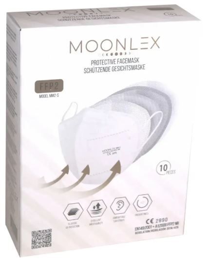 MOONLEX FFP2 Maske weiß; PZN 19868971 MOONLEX FFP2 Maske weiß; PZN 19868971