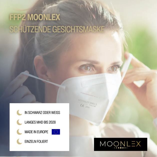 MOONLEX FFP2 Maske weiß; PZN 19903254 MOONLEX FFP2 Maske weiß; PZN 19903254