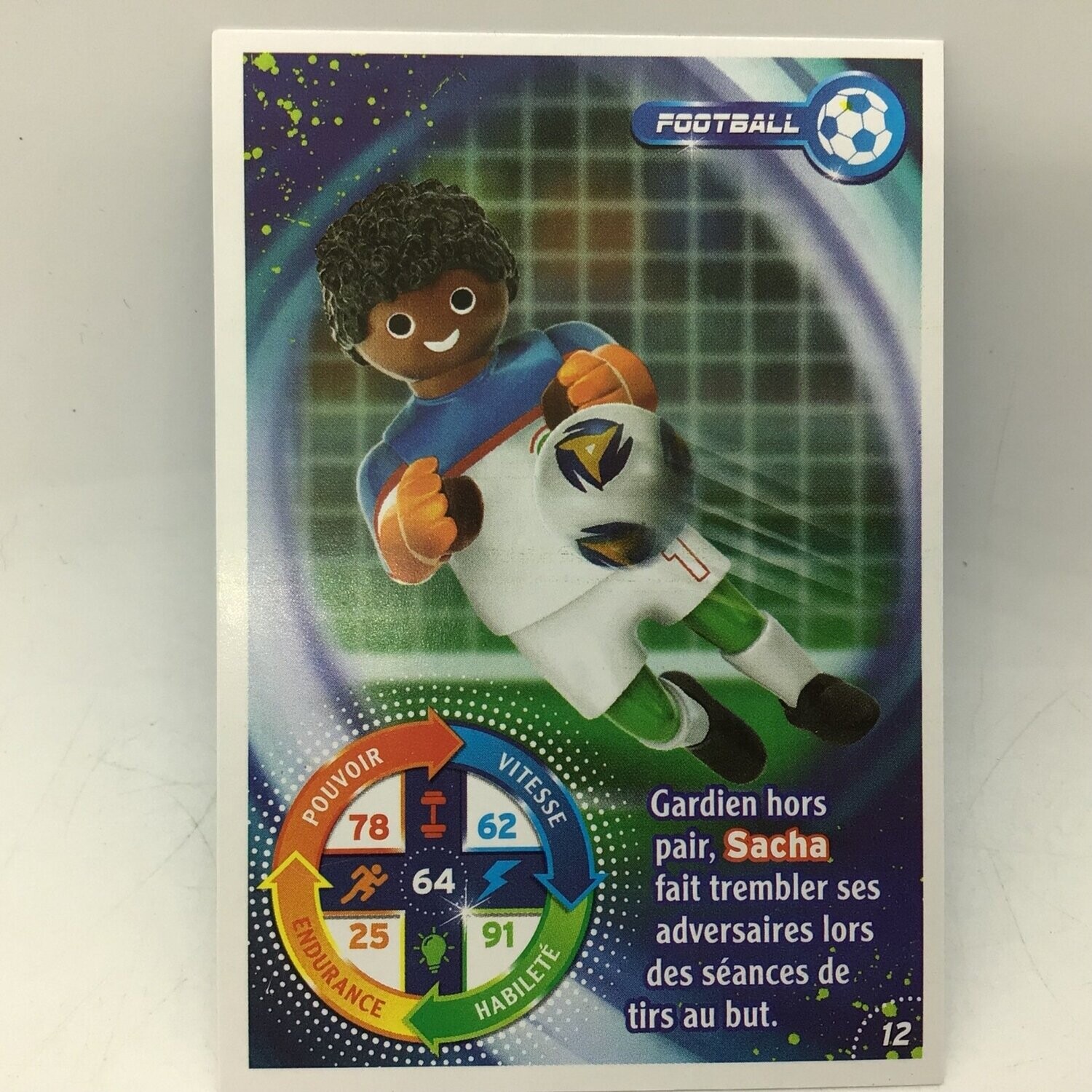 playmobil carte collector 12 football sacha