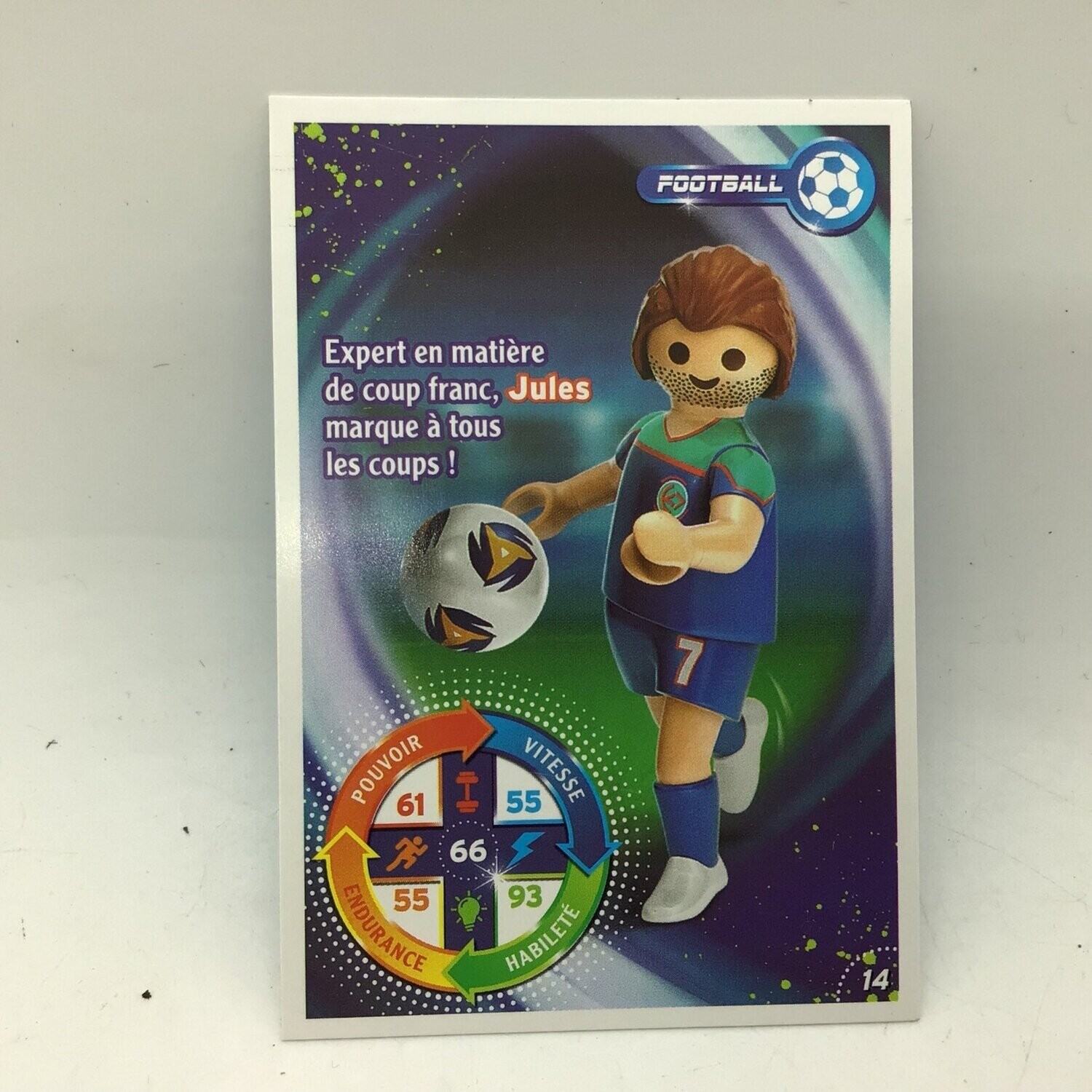 playmobil carte collector 14 football jules
