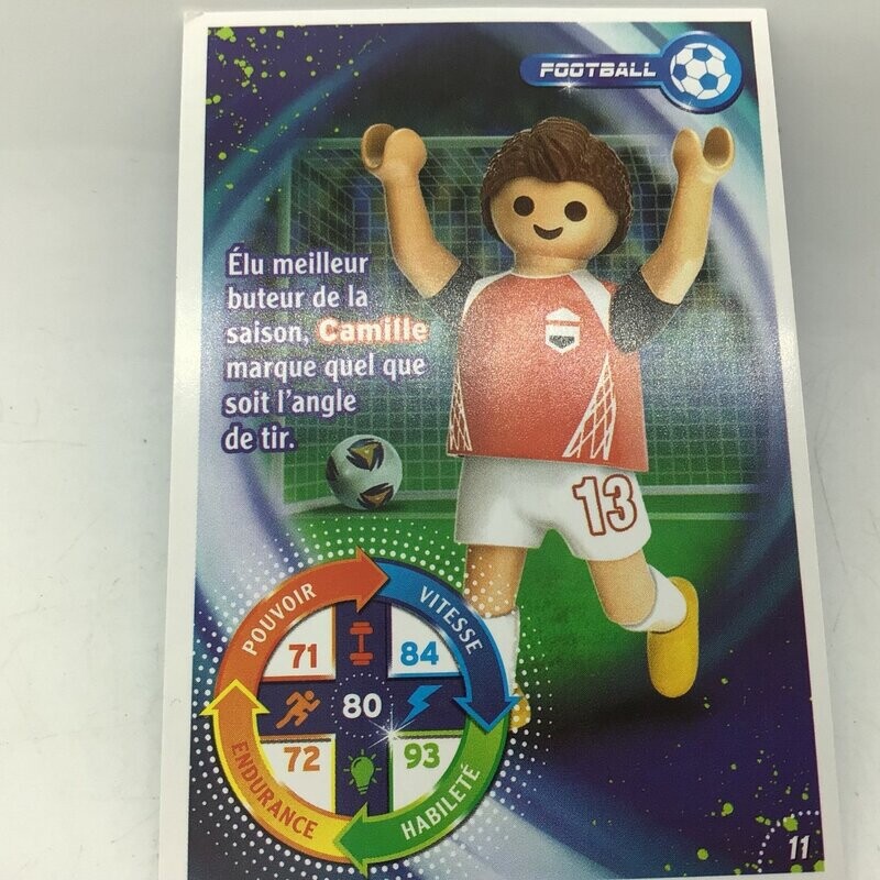 playmobil carte collector 11 football camille