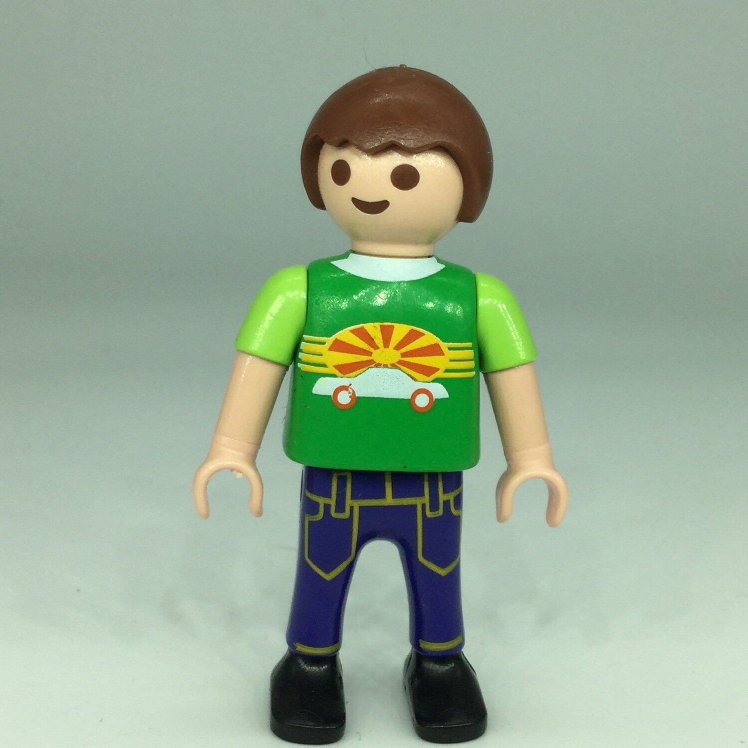 playmobil enfant vert car