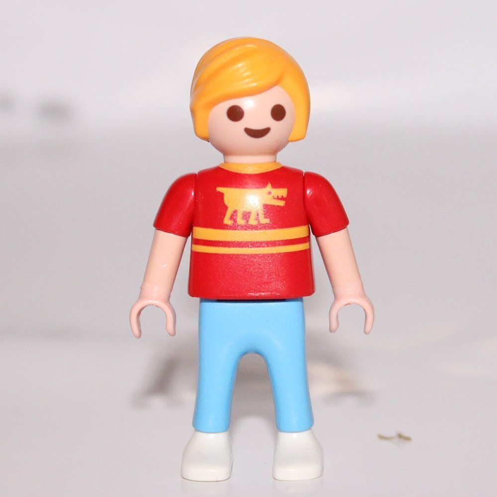 playmobil enfant blond Tshirt croco