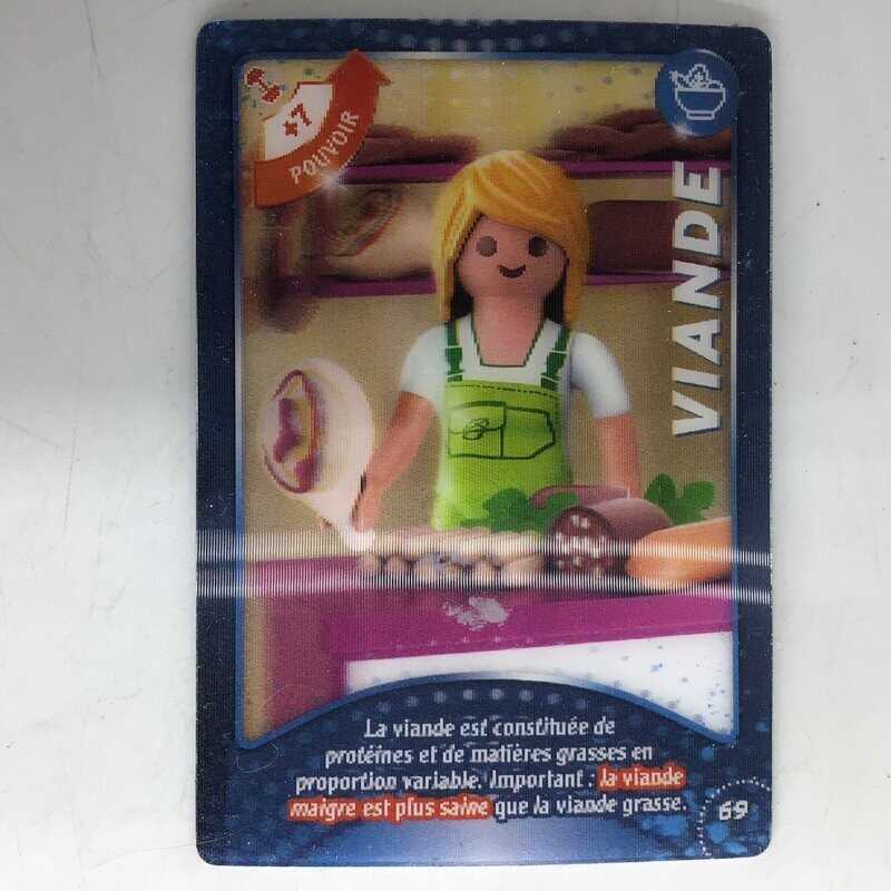 playmobil carte collector 69 Viande