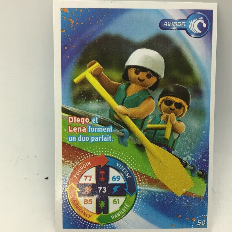 playmobil carte collector 50 aviron diego