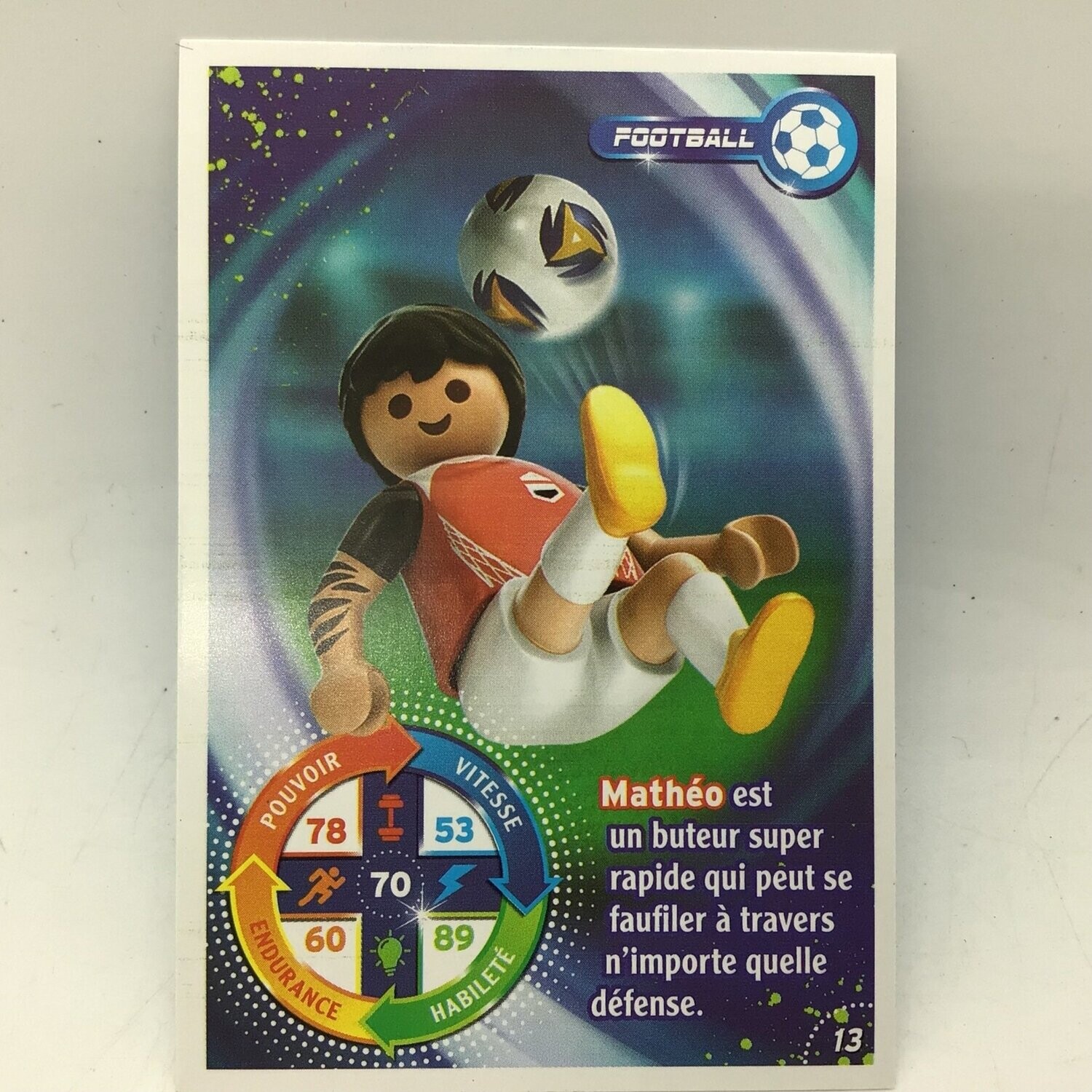 playmobil carte collector 13 football matheo