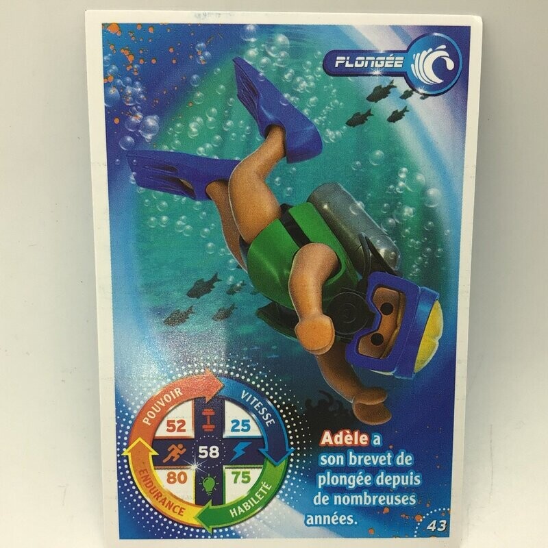 playmobil carte collector 43 plongée adèle