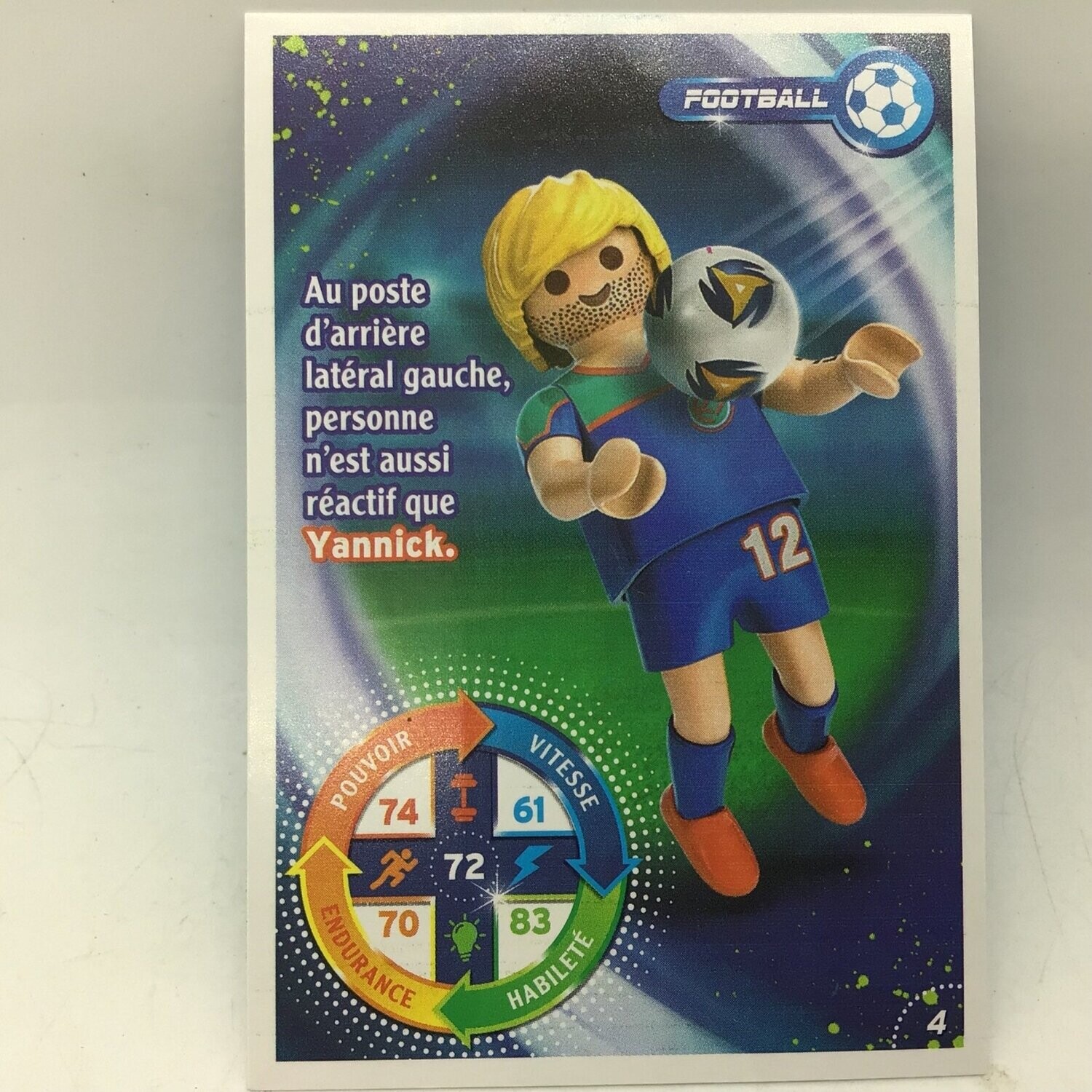 playmobil carte collector 4 football yannick