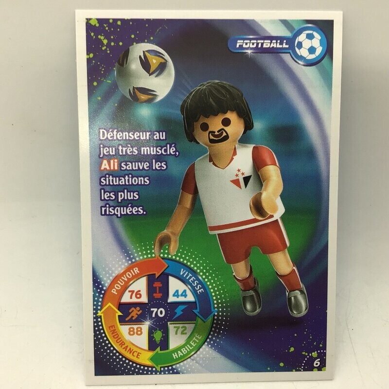 playmobil carte collector 6 football ali