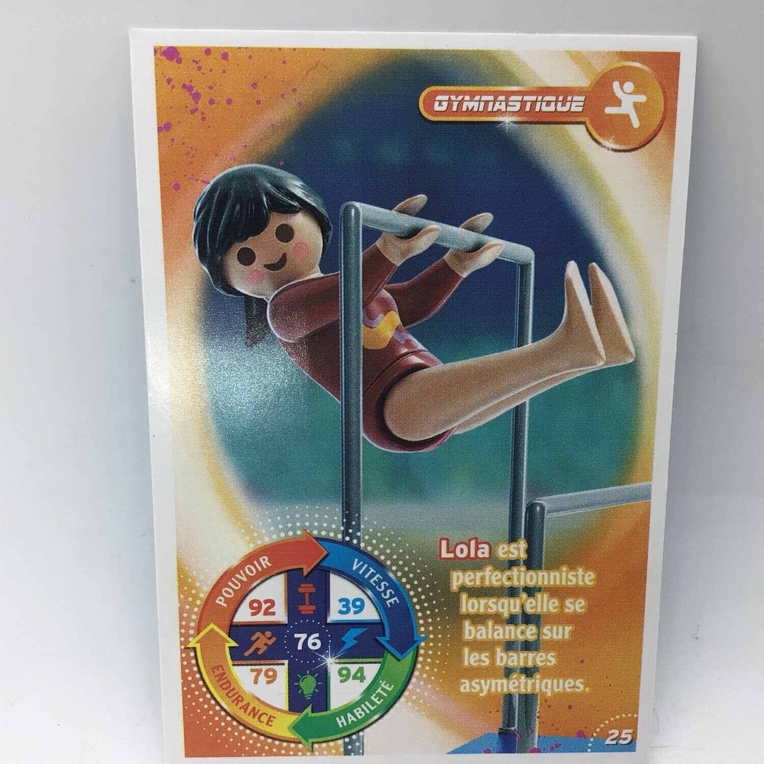 playmobil carte collector 25 gymnastique lola