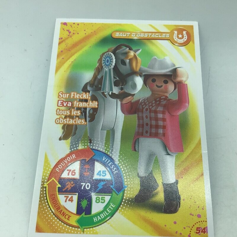 playmobil carte collector 54 saut obstacle eva