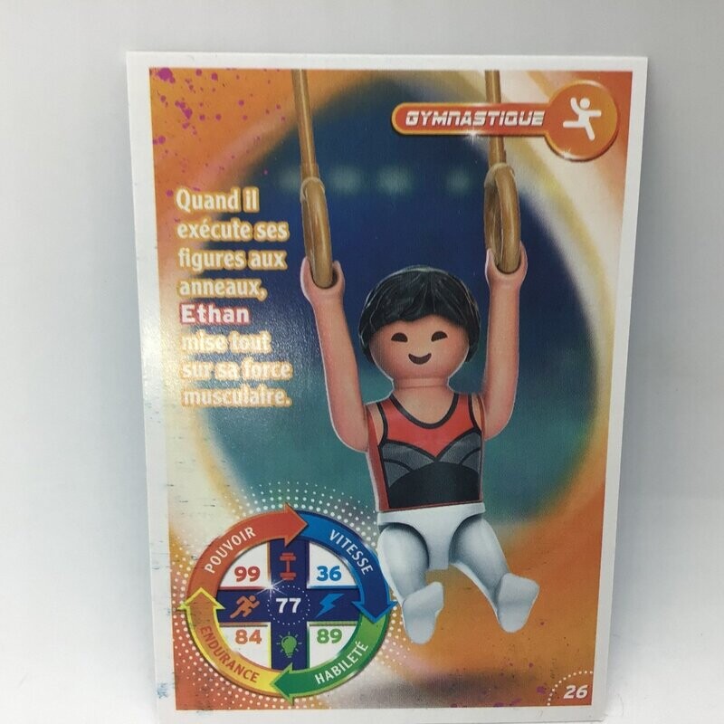 playmobil carte collector 26 gymnastique ethan