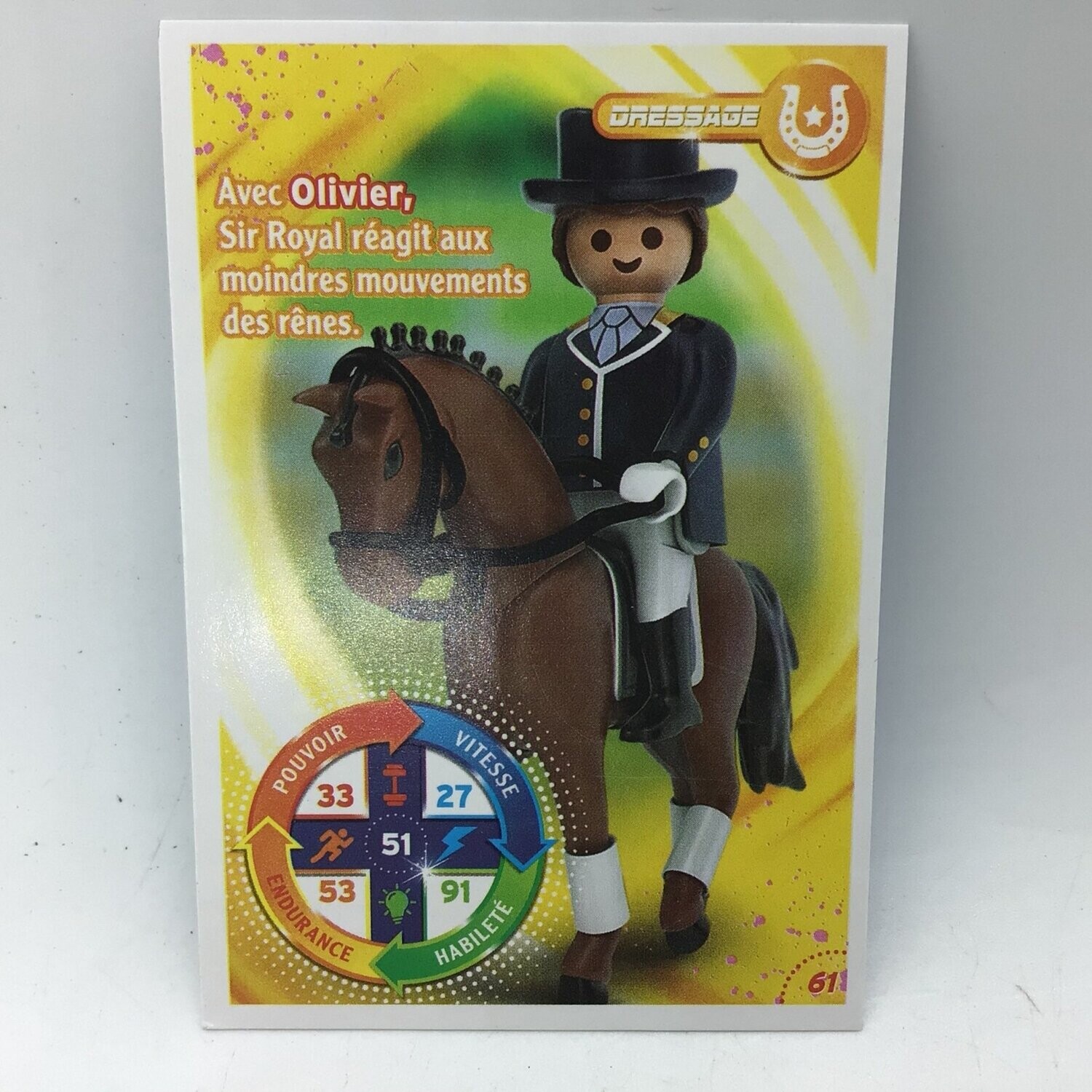 playmobil carte collector 61 dressage olivier