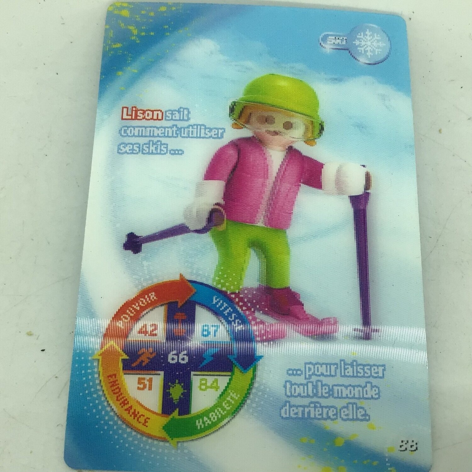 playmobil carte collector 88 ski lison