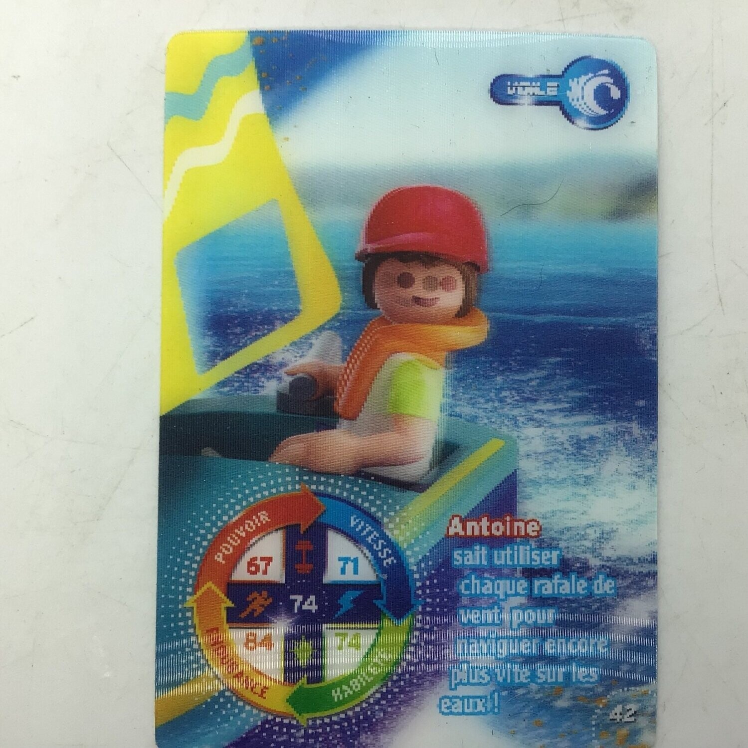 playmobil carte collector 42 voile antoine