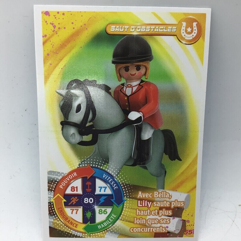 playmobil carte collector 55 saut obstacle lily