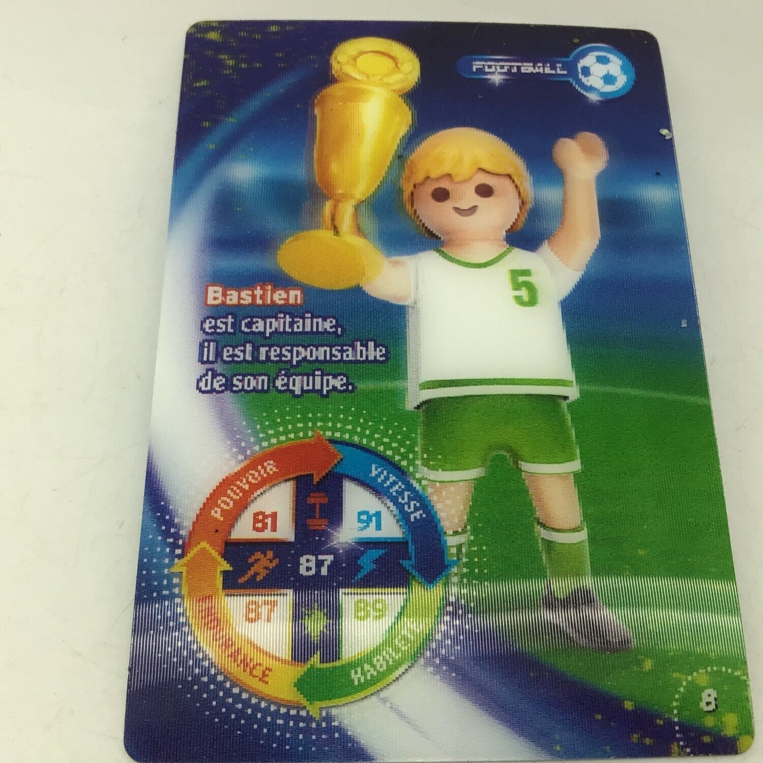 playmobil carte collector 8 football bastien