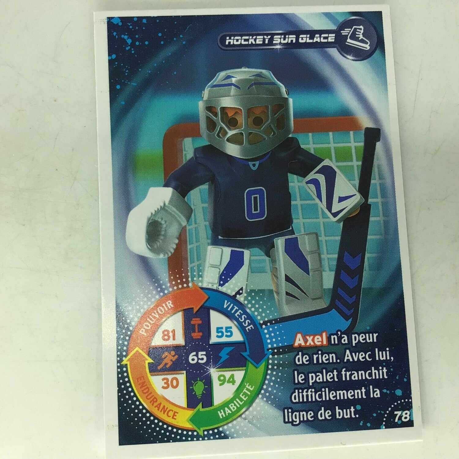 playmobil carte collector 78 hockey axel