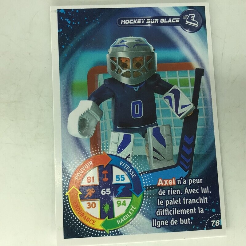 playmobil carte collector 78 hockey axel