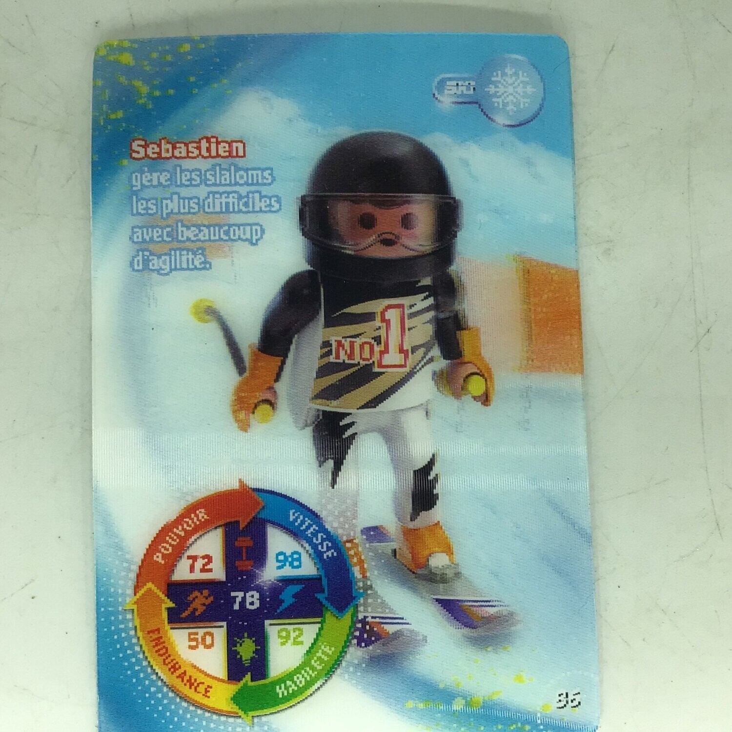 playmobil carte collector 86 ski sebastien