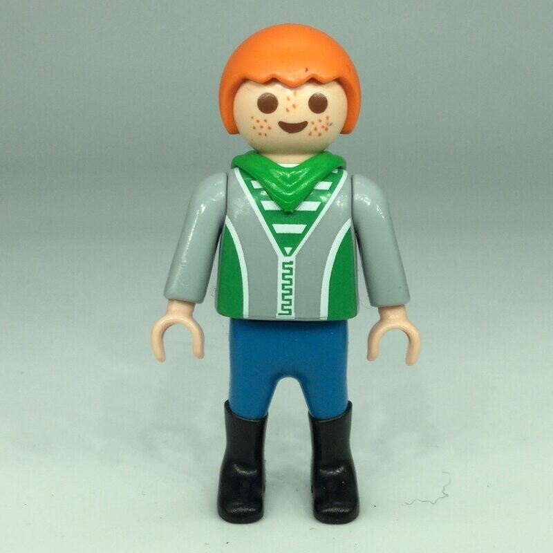 playmobil enfant gris bleu