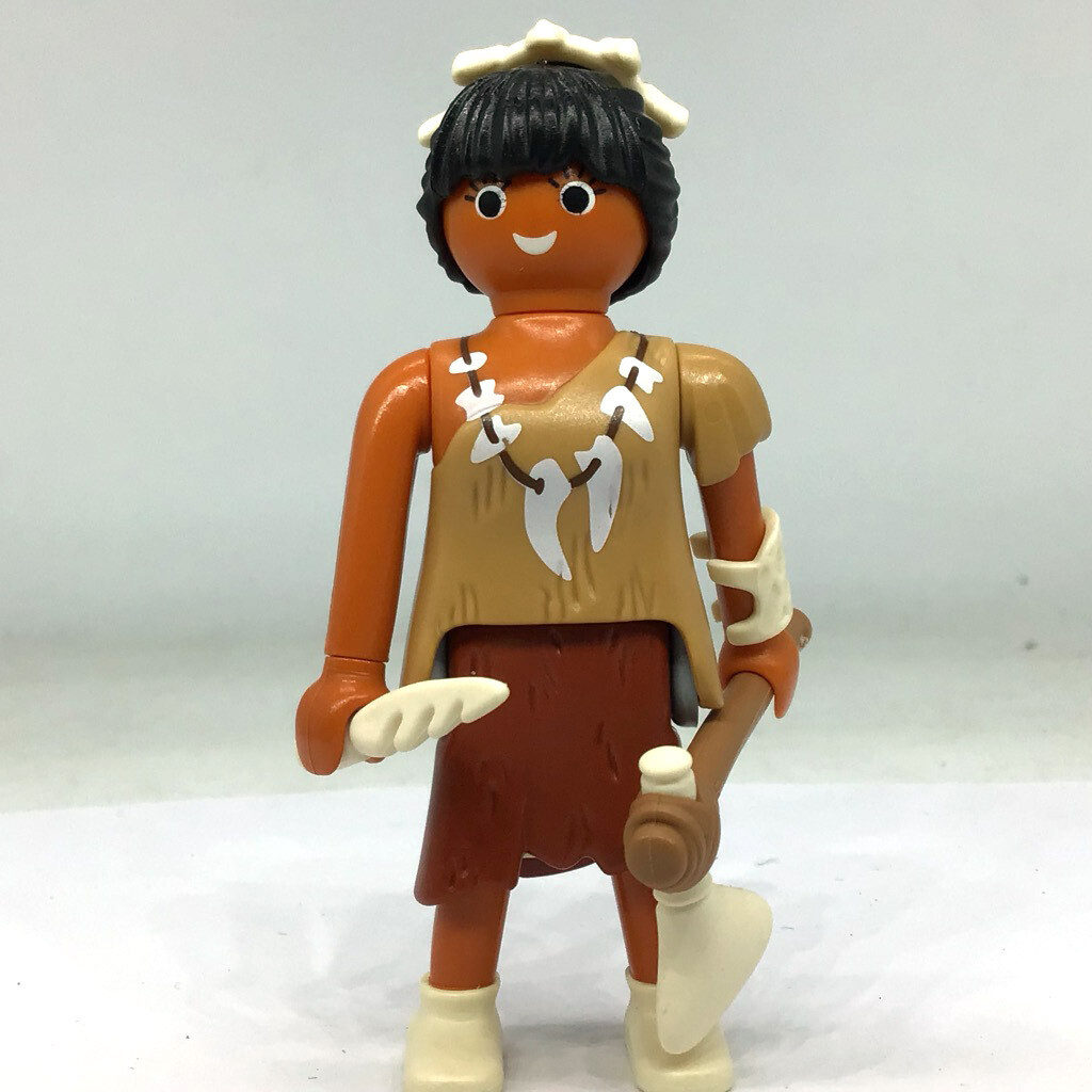 playmobil femme prehistorique marron