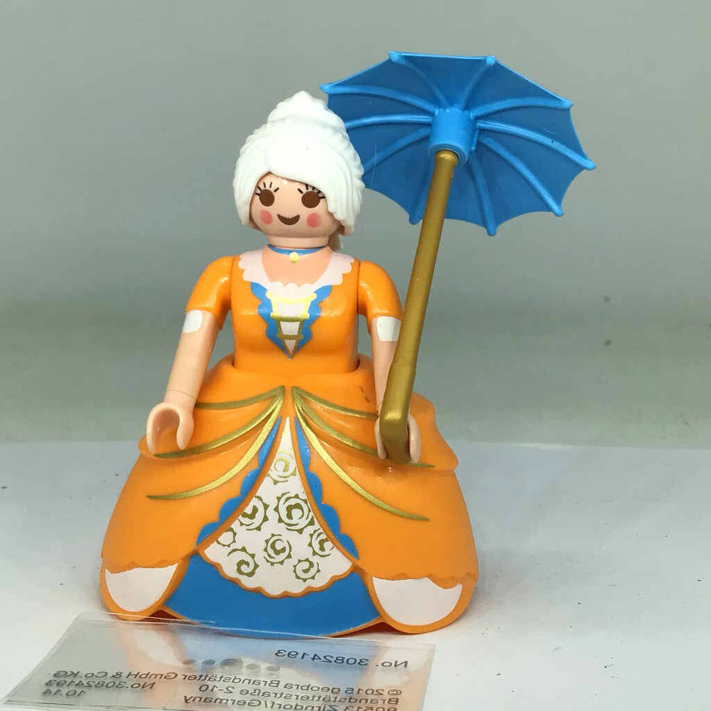 playmobil figures 8 dame de cour orange