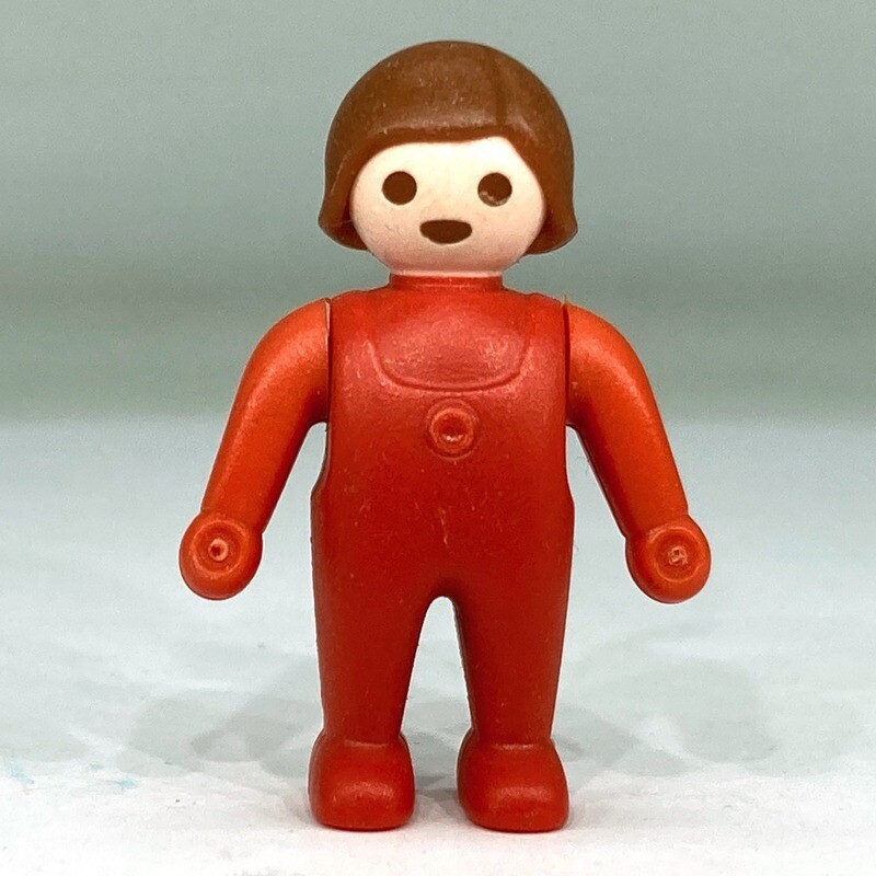 playmobil bébé fille vintage rouge