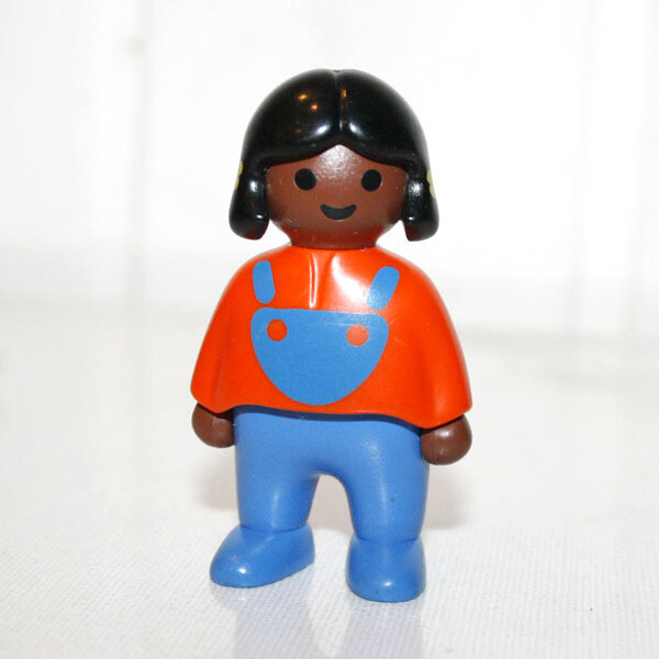 Playmobil 1-2-3 enfant black orange