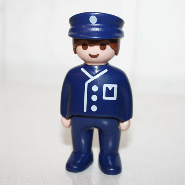 Playmobil 1-2-3 homme train bleu