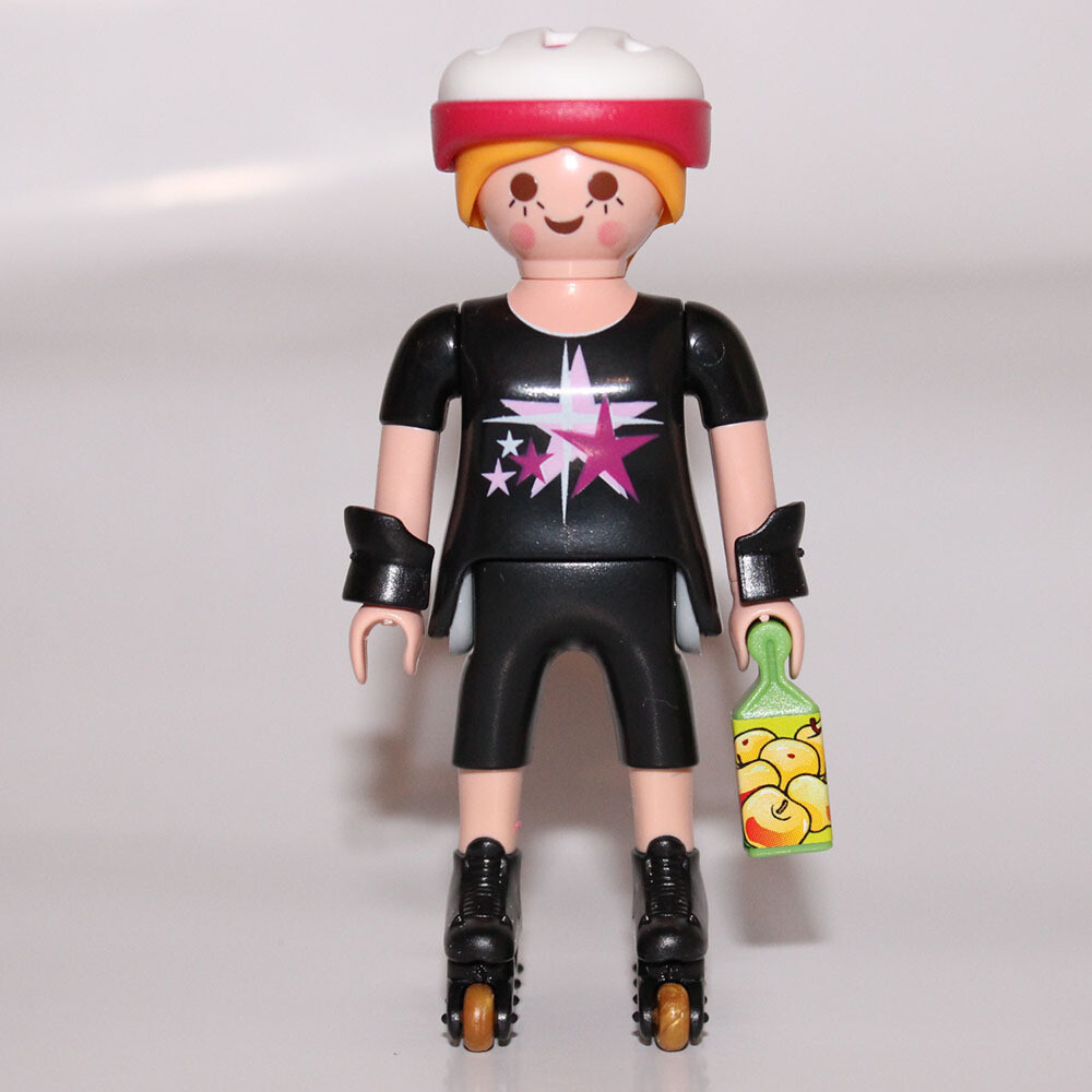 playmobil fille en roller