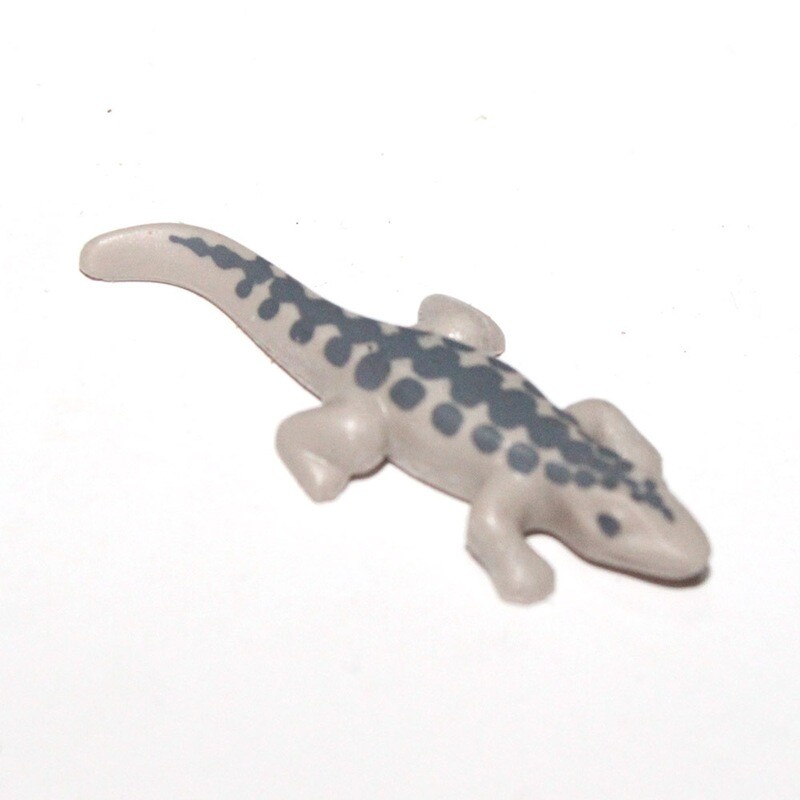 playmobil lézard gris raye