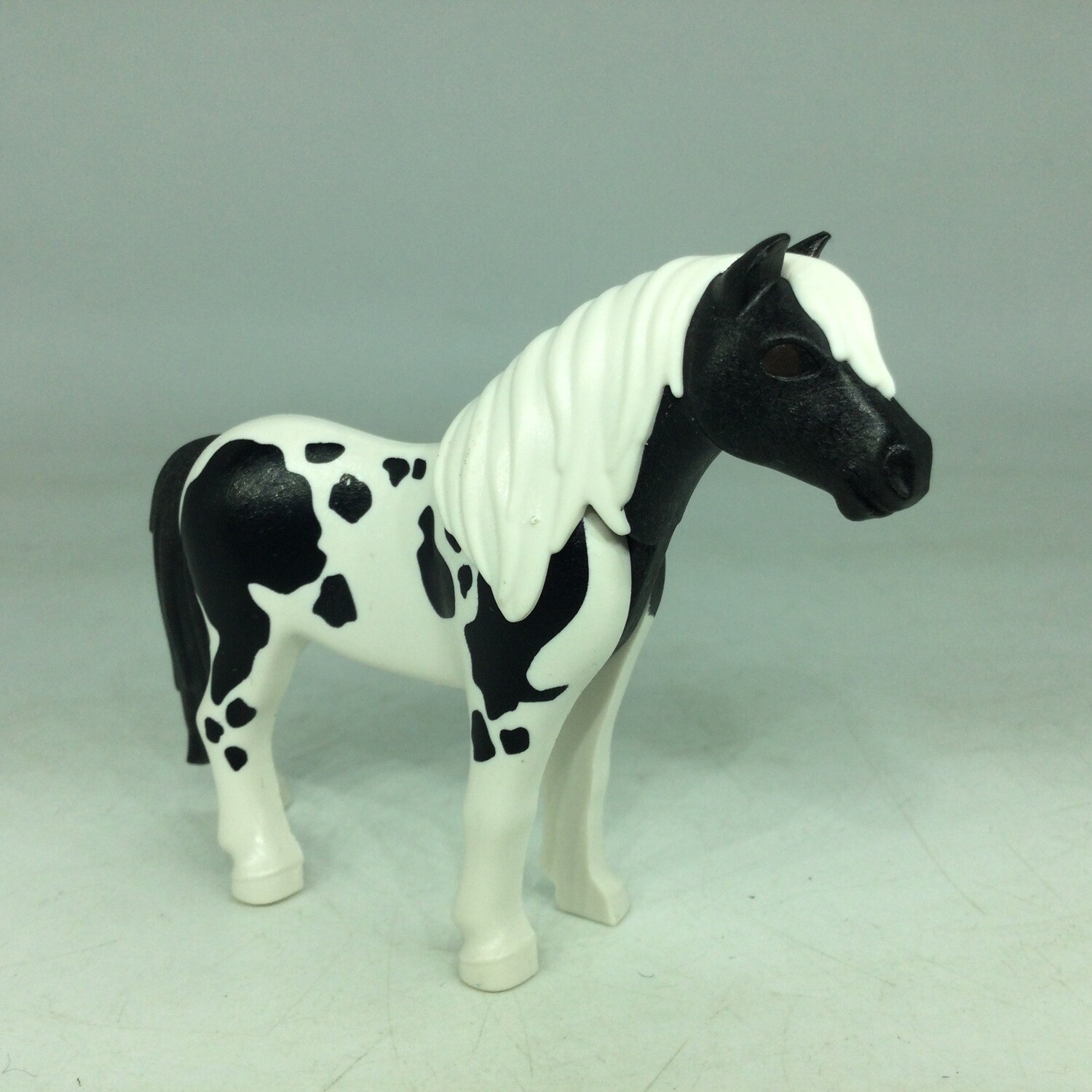 playmobil poney noir et blanc 2