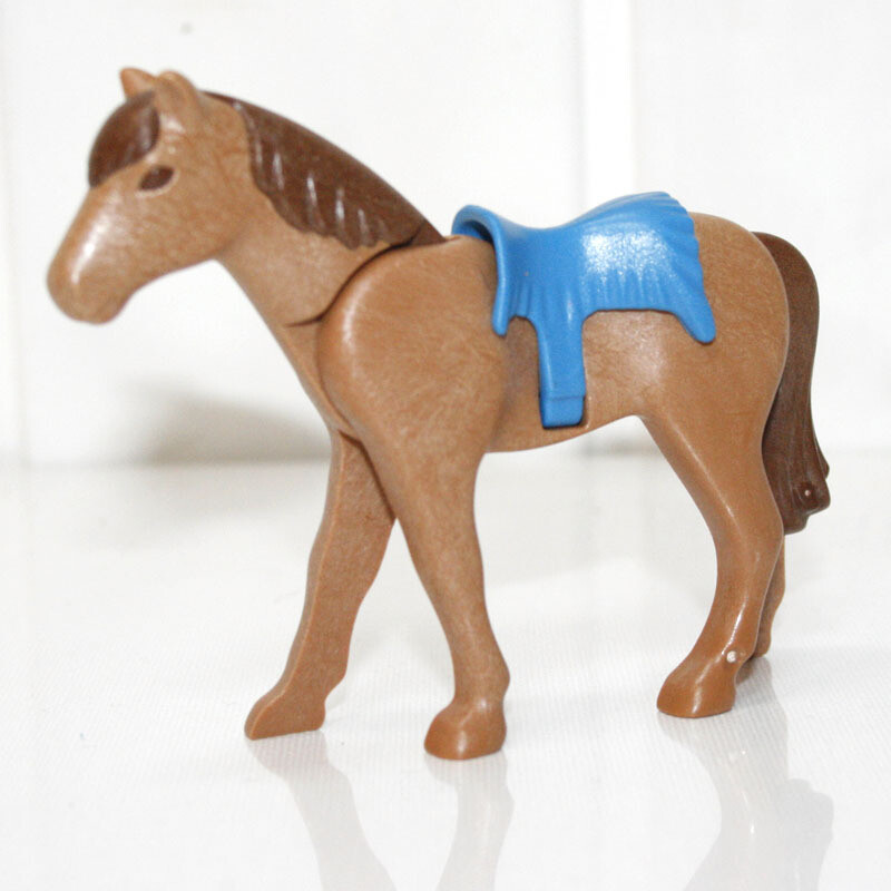playmobil cheval new marron