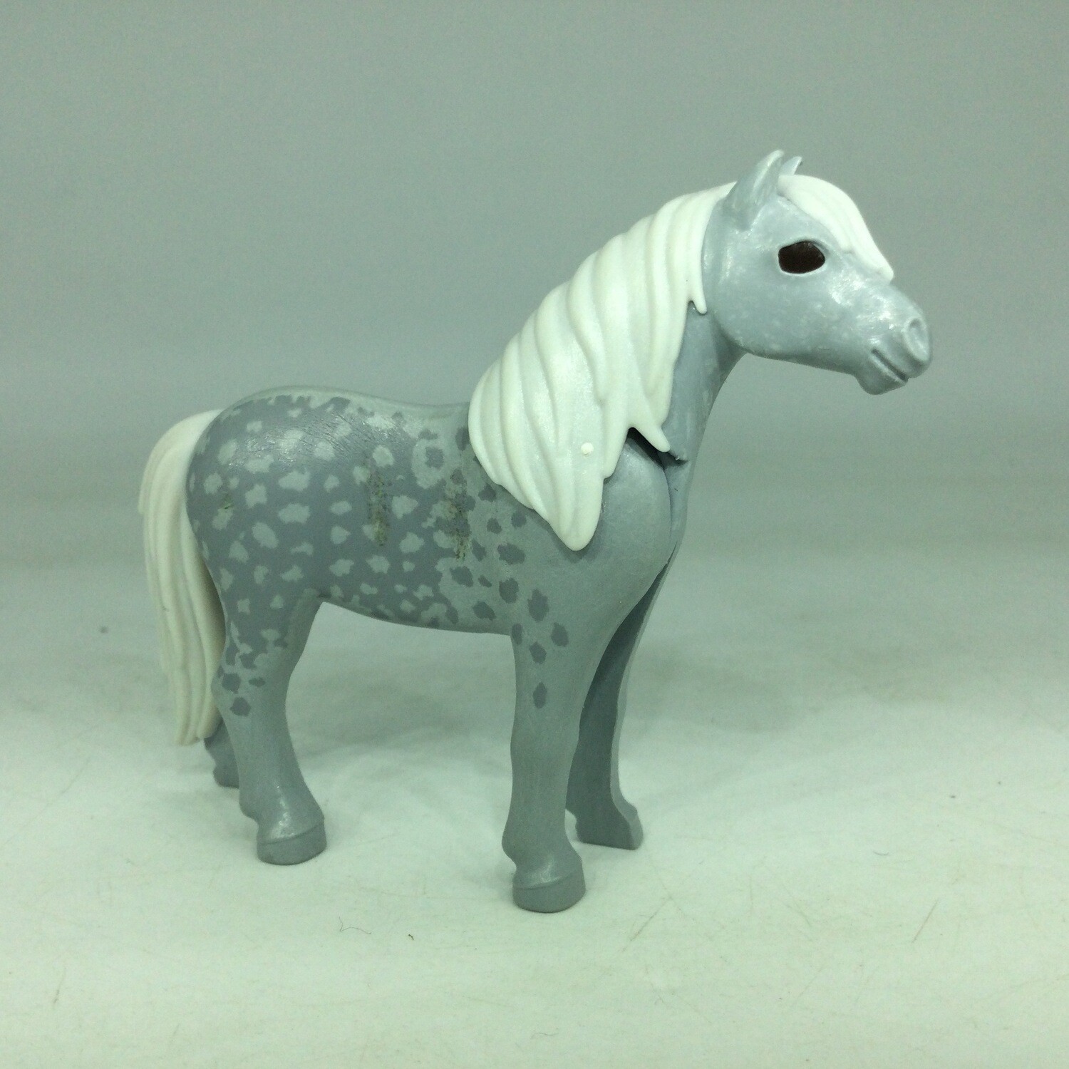 playmobil poney gris tacheté