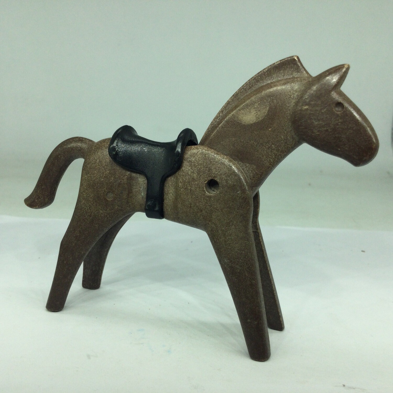 Playmobil cheval vintage marron