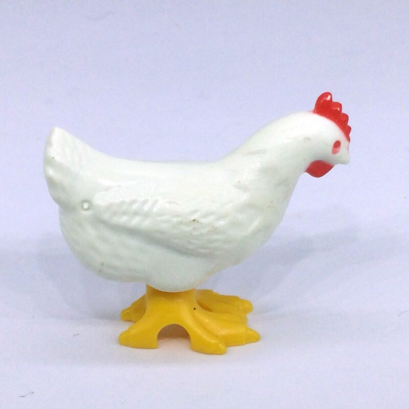 playmobil poule blanche crête rouge