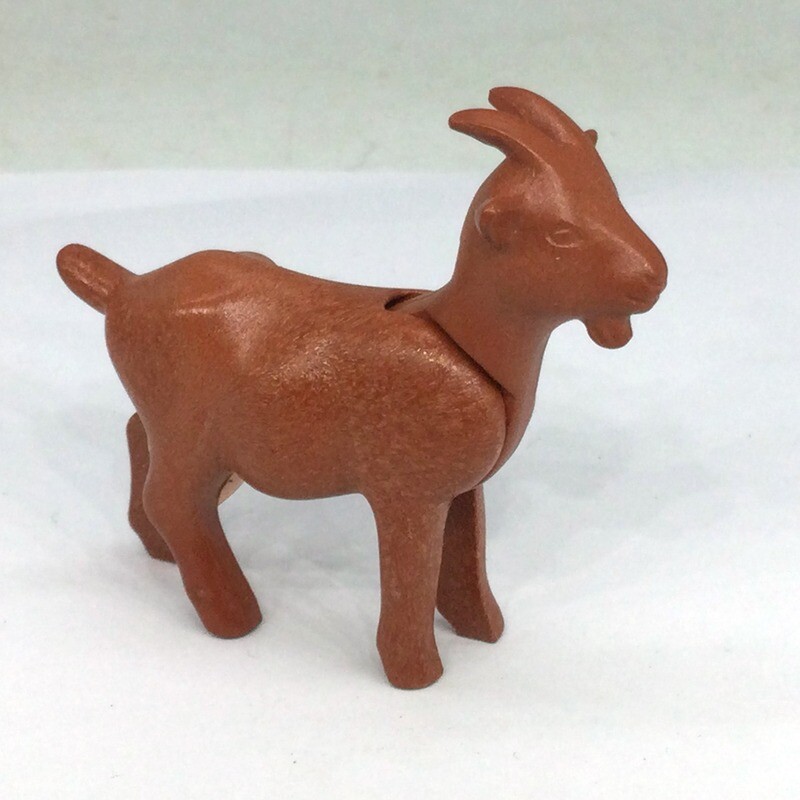playmobil chèvre marron