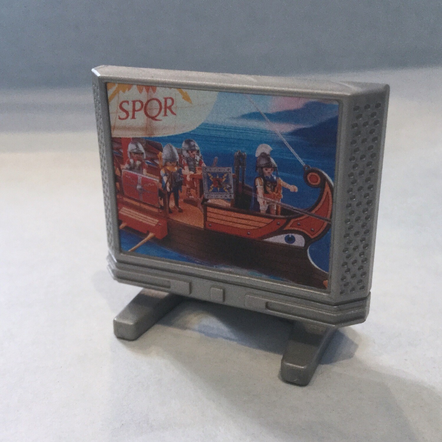 playmobil tv plat argent