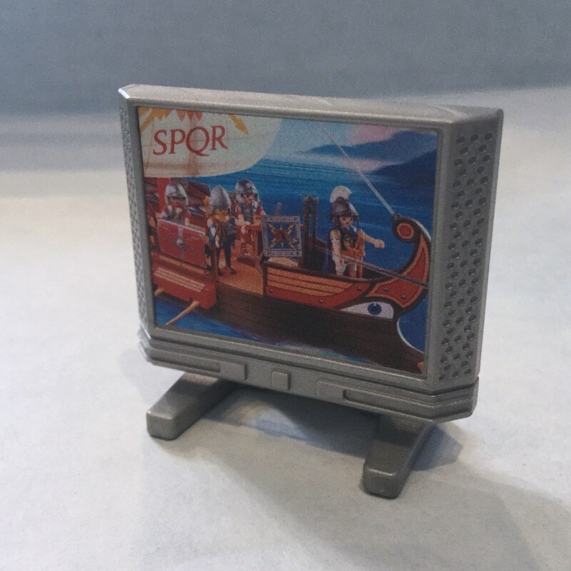 playmobil tv plat argent playmobil tv plat argent