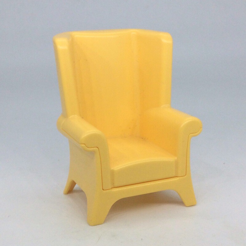 playmobil fauteuil moulé jaune